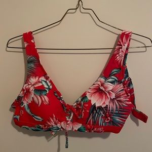 Floral pattern bikini top